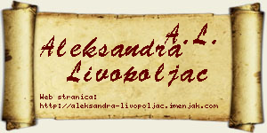 Aleksandra Livopoljac vizit kartica
